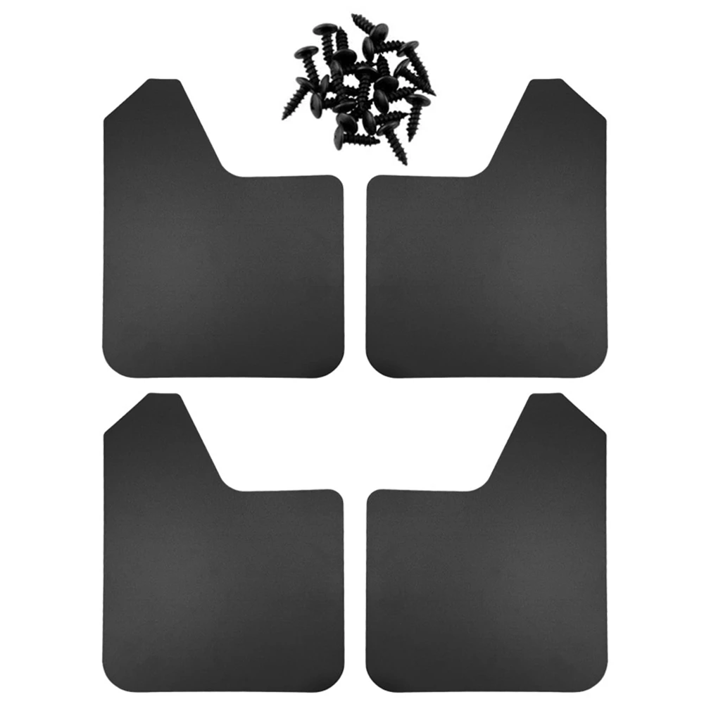 

Универсальные базовые щитки от грязи для авто, набор черных универсальных щитков от грязи (4 шт. + 16 шт. винтов), высокое качество и практичнос...