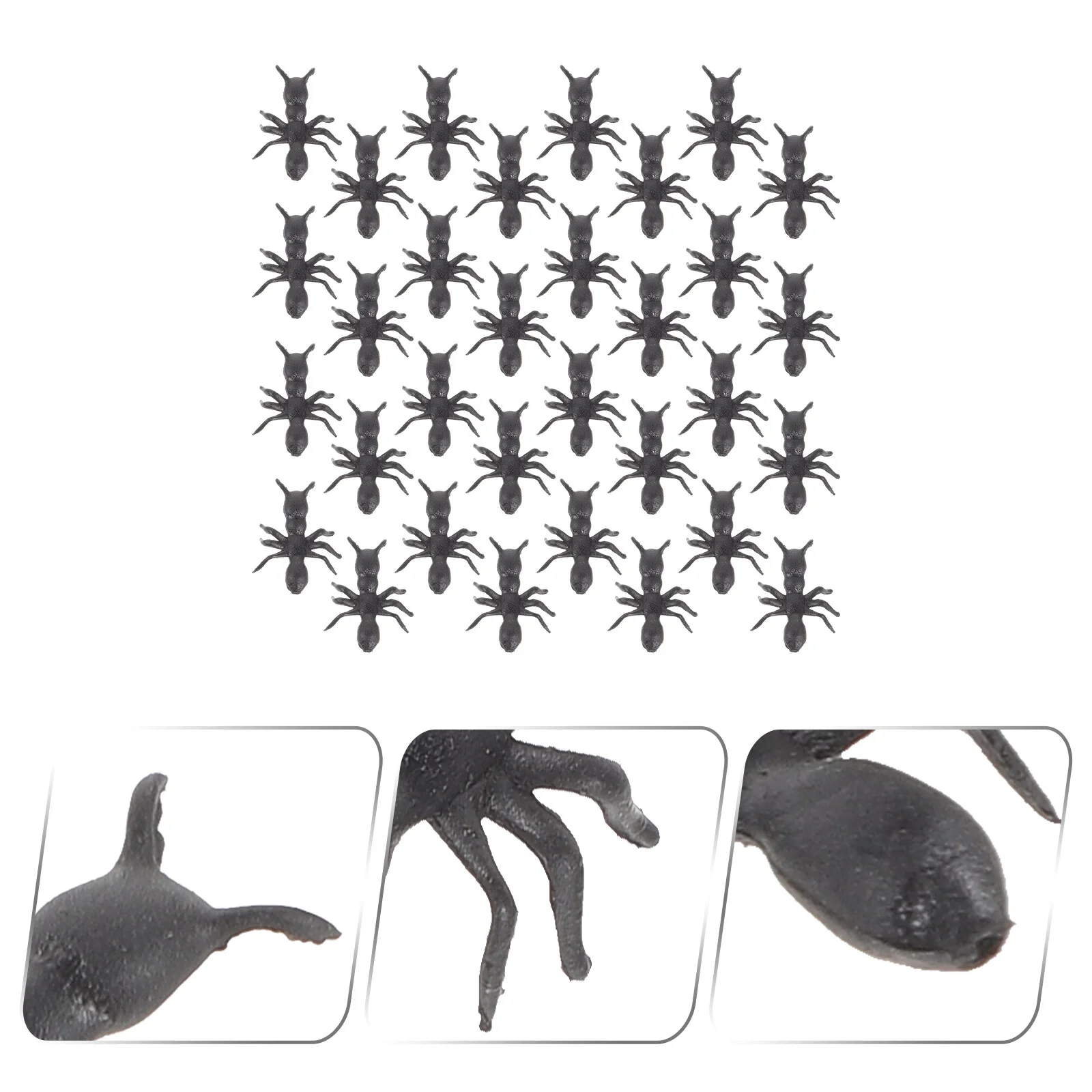 

200 Pcs Accessories Plastic Ant Figure Halloween Home Decor Decorate Garden Indoor Statue Ornament Pvc Ants Insect Decoration