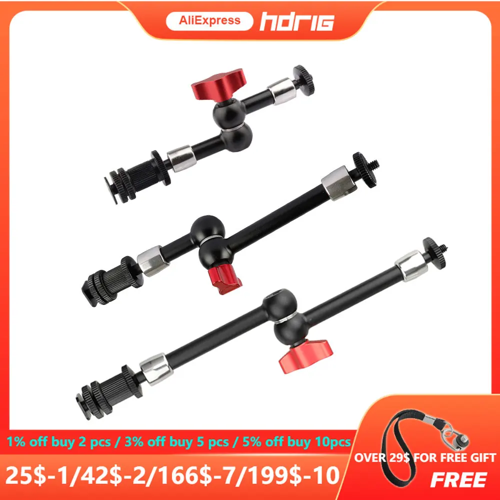 

HDRIG 7/9/11 Inch Articulating Magic Arms With Shoe Mount for Photography Props Camera Photo Studio Accessories