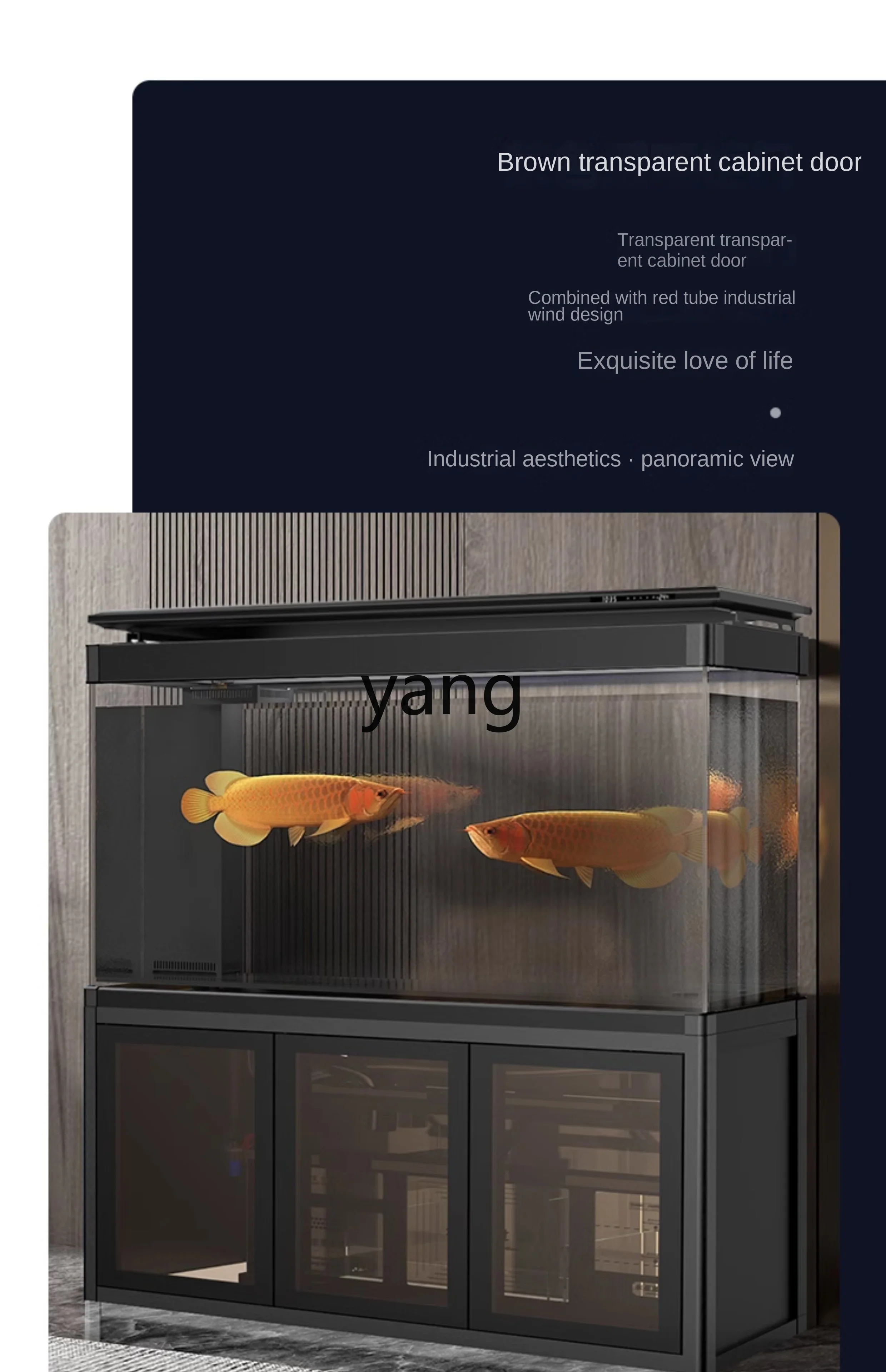 Yjq большая цистерна для рыбы аквариум в промышленном стиле супербелый стеклянный