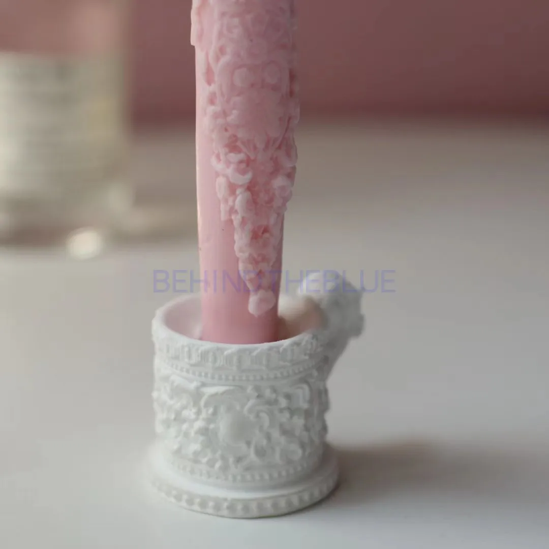 

Рельефный держатель для свечи, гипсовая силиконовая форма для ручной работы, в стиле ретро