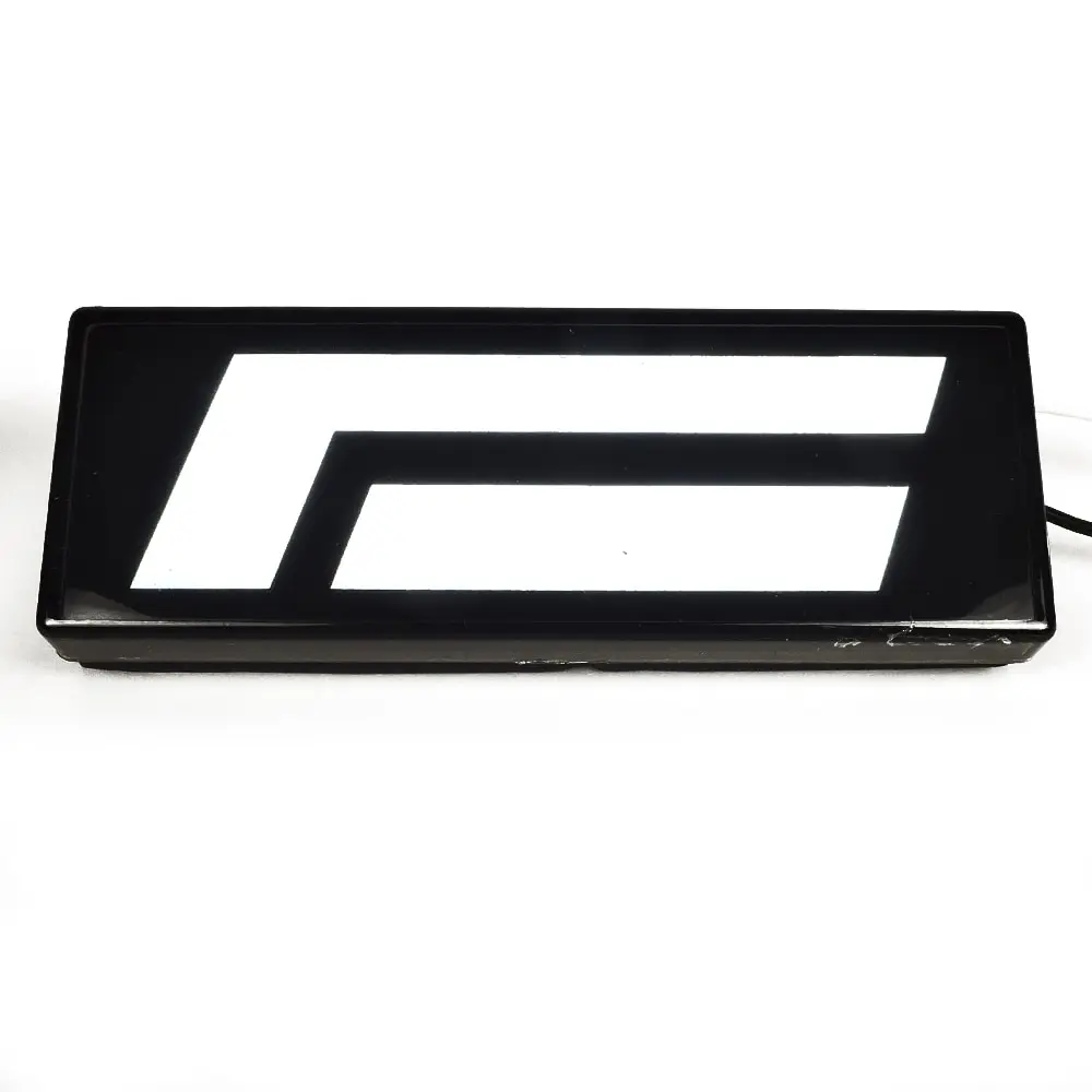 Поворотники светодиодные (LED) L-образные (2 полосы) черные с белым светом для Лада