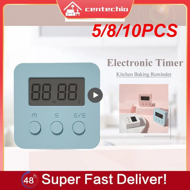 

5/8/10PCS Mini Stopwatch Display Digital Lcd Digital Timer Dual-usetime Management Sleep Kitchen Tools And Gadgets