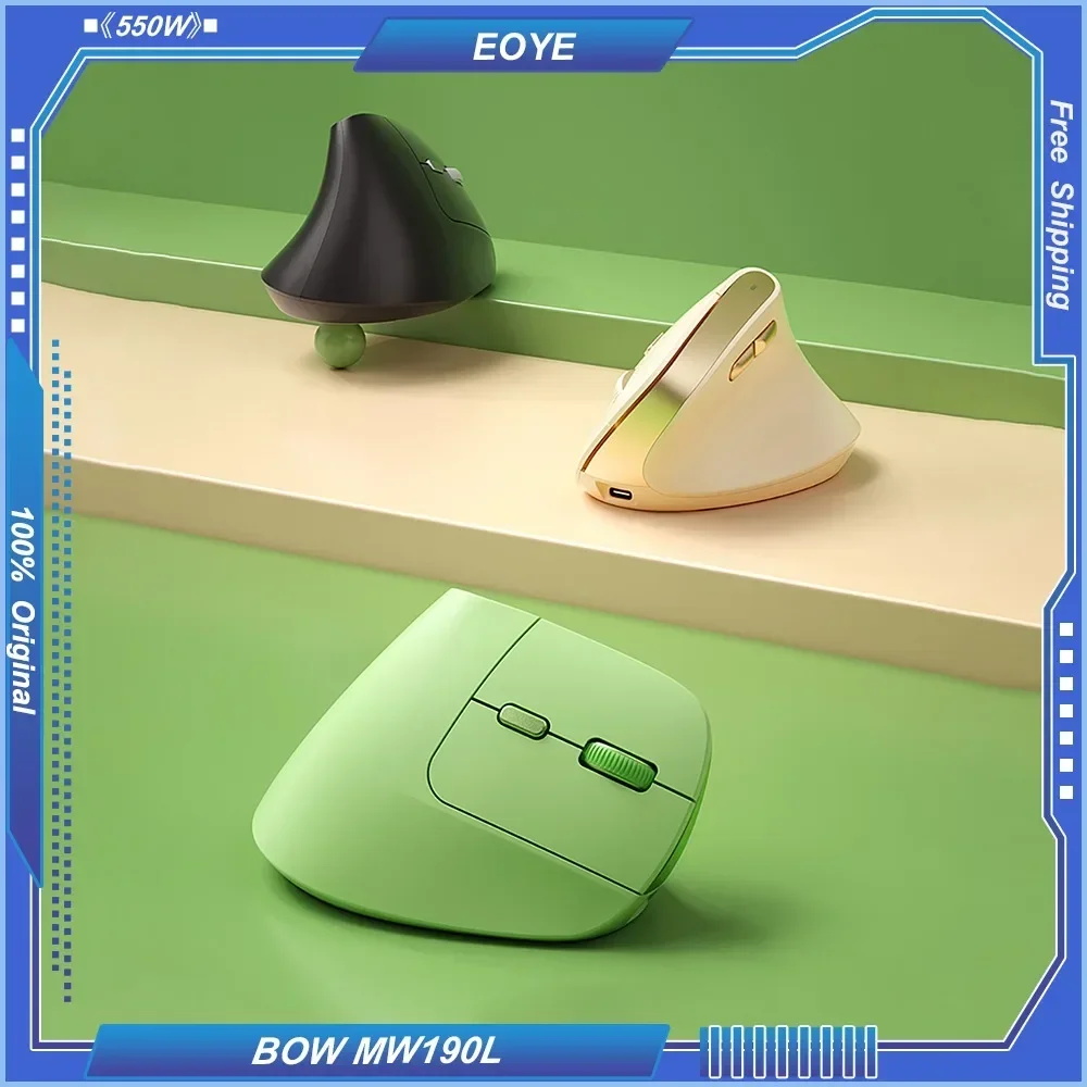 Вертикальная мышь BOW MW190L размер S/M правая рука перезаряжаемая эргономичная 2 4G