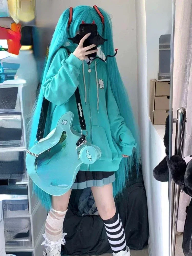 

Y2k корейские женские толстовки с капюшоном в японском стиле аниме на молнии для девочек кавайные толстовки с капюшоном и кошачьими ушками эстетические толстовки Топы Одежда большого размера
