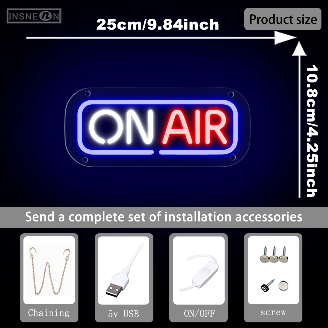 INSNEnN  ON AIR Неоновая вывеска Акрил