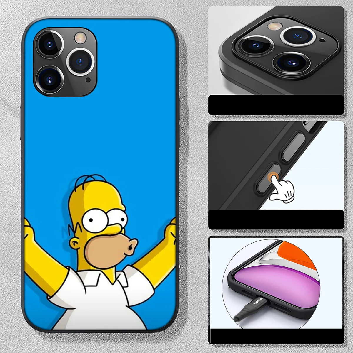SO164 The S-Simpsons Bart Cover Phone Case for iPhone 12 11 X XS XR Pro Max 6 6s Plus SE