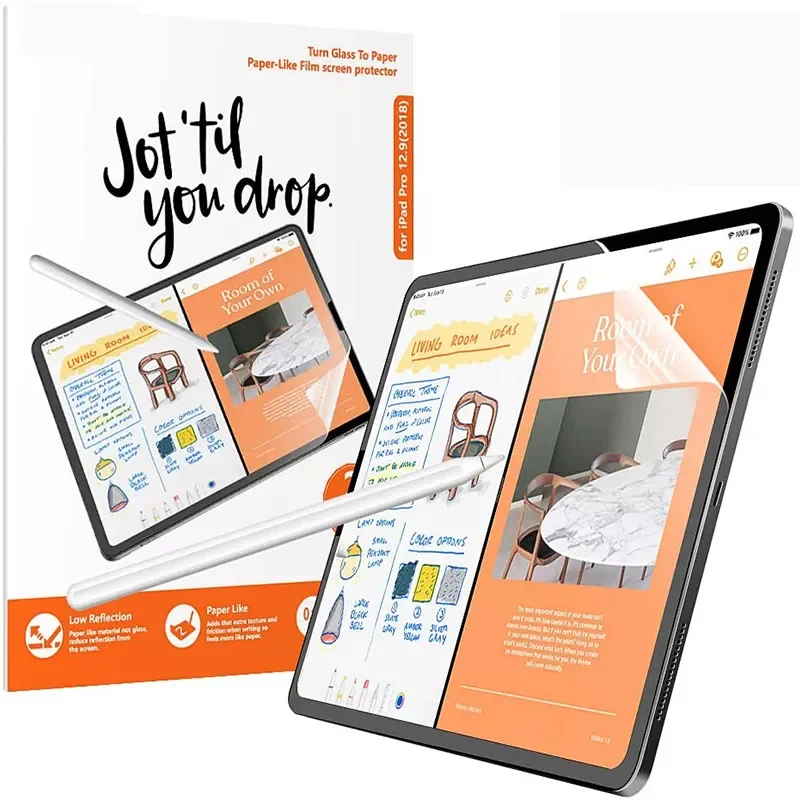 

Paper Like Screen Protector For 2020 iPad Pro 12.9 Inch Matte PET Anti-Glare Painting Film For Apple A2229 A2069 A2232 A2233