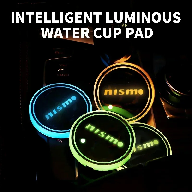 1/2 шт. красочный универсальный светодиодный автомобильный подстаканник RGB Light Mat