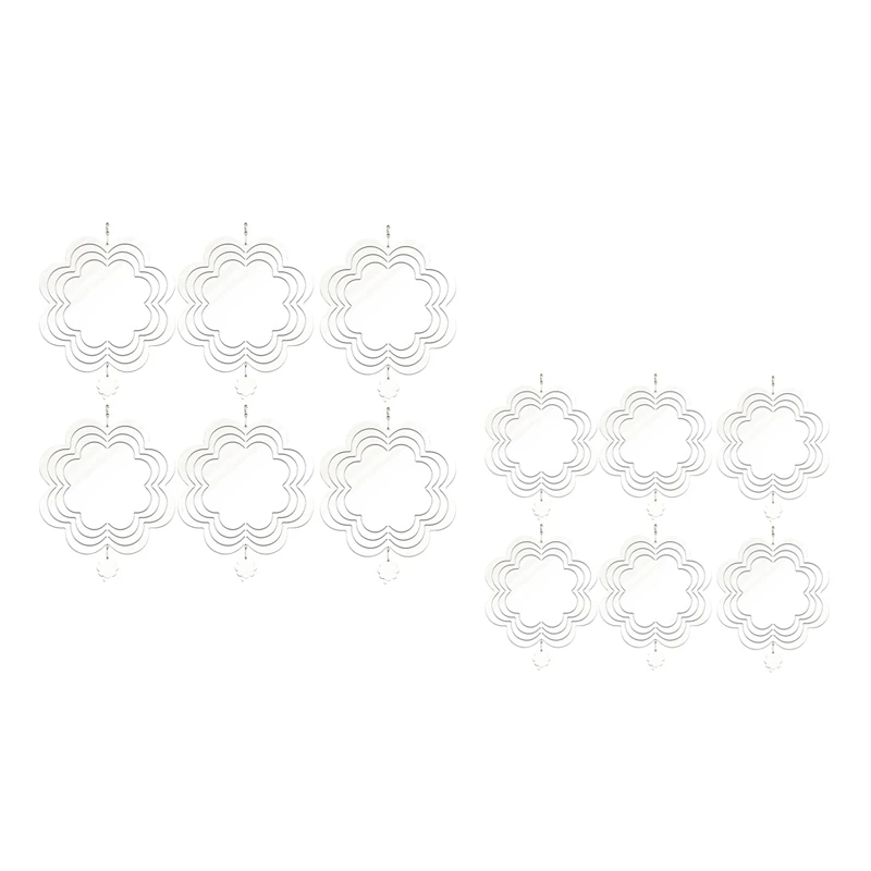 

6Pcs Sublimation Wind Spinner Blanks 3D Wind Spinners For Indoor Outdoor Garden Decoration L