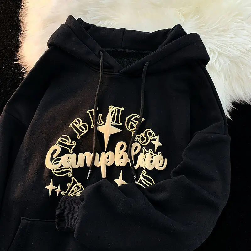 Толстовка мужская из 100% хлопка Свитшот серебристой лисьей шерсти худи для пар