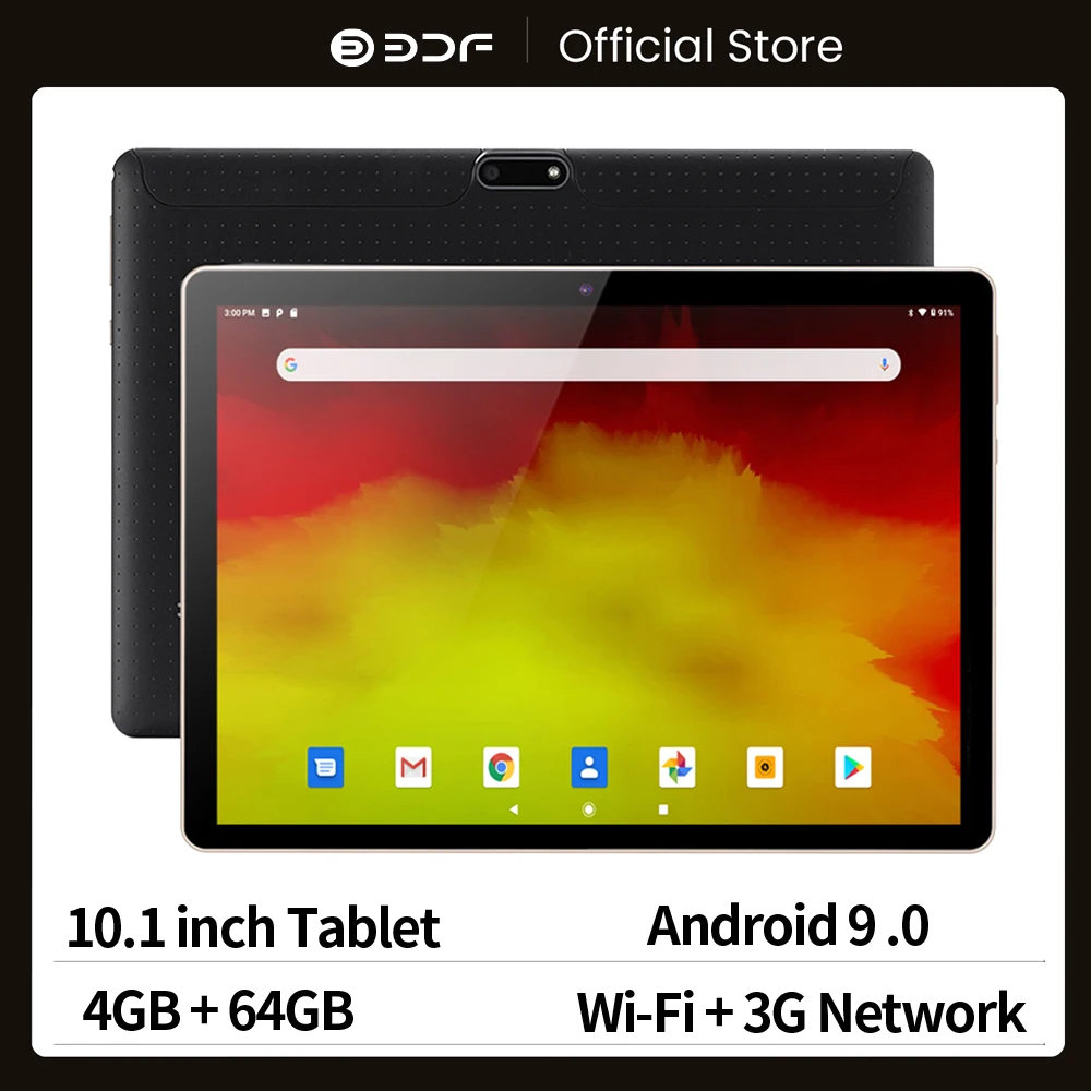 Original Android Tablet Andoid9 Tablet 10.1 Inch Octa 8 Core 4GB+64GB WiFi 3G SIM Phone Call AI Support Fast Charging Tablet