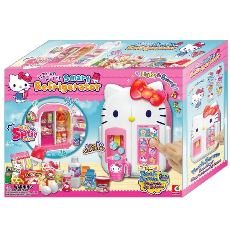 Hello Kitty Mini Refrigerator Girl Simulation Play House Sound Spray Toy