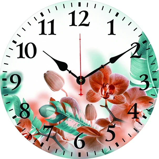 Настенные часы с орхидеей современный дизайн украшение для гостиной спальни