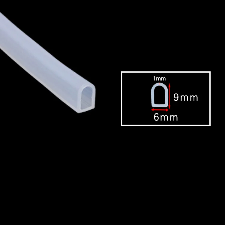 

Силиконовая уплотнительная лента типа D, полукруглые пустотелые самоклеящиеся полоски, прокладка для дверей и окон, уплотнительные уплотнения для воды в ванную комнату, 1-5 метров