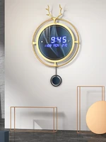 modern led digital wall clock 3d luminous mute electronic creativity wall clock led wall clock jump second clock home decoration