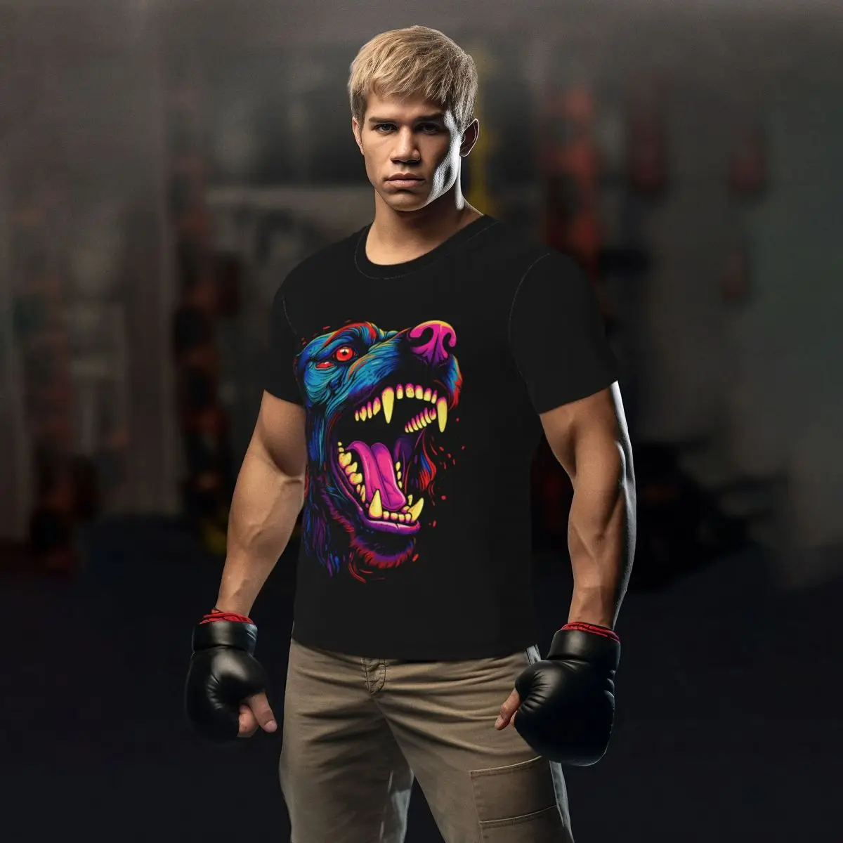 

Спортивная футболка для мужчин, красочные футболки с собаками, в стиле Харадзюку, с животными, поп-арт, пляжные футболки с круглым вырезом, Y2K, ретро, графическая одежда