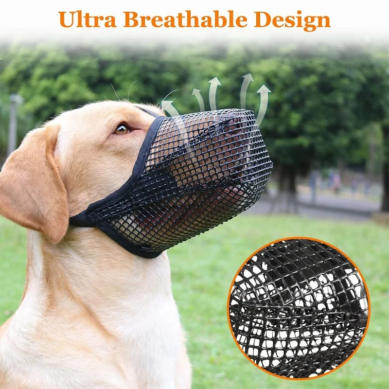 

Pet Dog Muzzles Adjustable Breathable Dog Mouth Cover Anti Bark Bite Mesh Dogs Mouth Muzzle Mask for Dogs