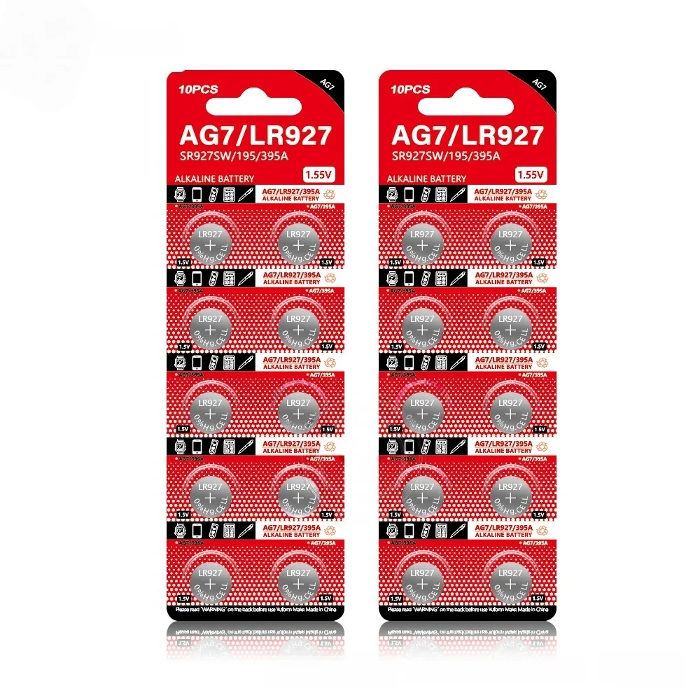 Фото 5-10 шт. AG7 LR927 SR927SW 395 395A L926F 1,55 В щелочная батарейка-таблетка для часов, калькулятора, игрушек с дистанционным управлением №4