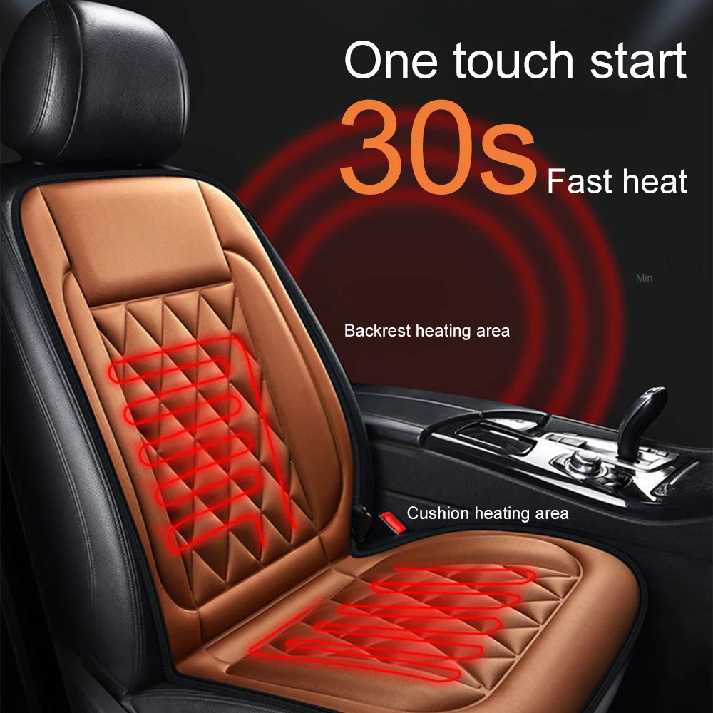 

12V Heated Car Seat Cover Heating Electric Car Seat Cushion Keep Warm In Winter Universal Automobile Cover Seat Protector