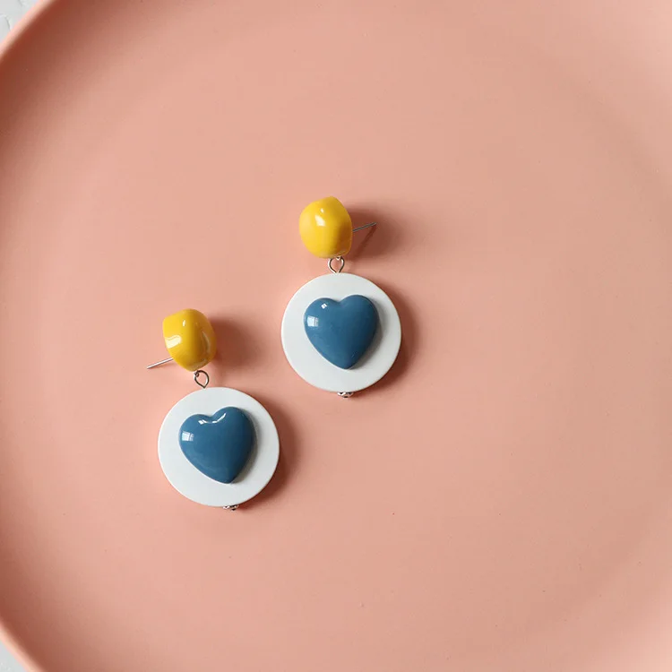 Летние деревянные серьги для отпуска в японском и корейском стиле | Украшения