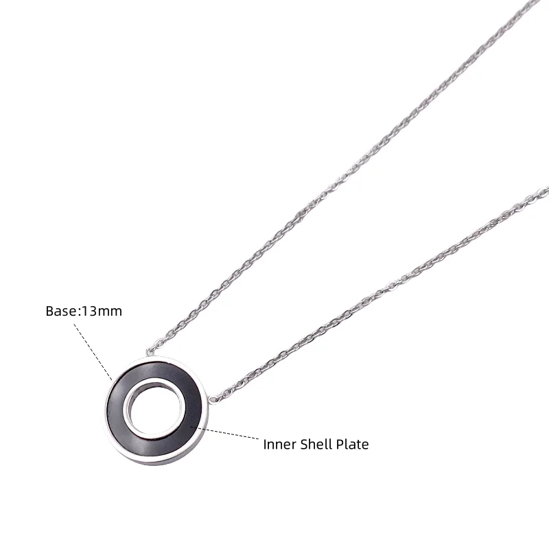 Винтажное круглое ожерелье с подвеской в виде белой ракушки из хирургической