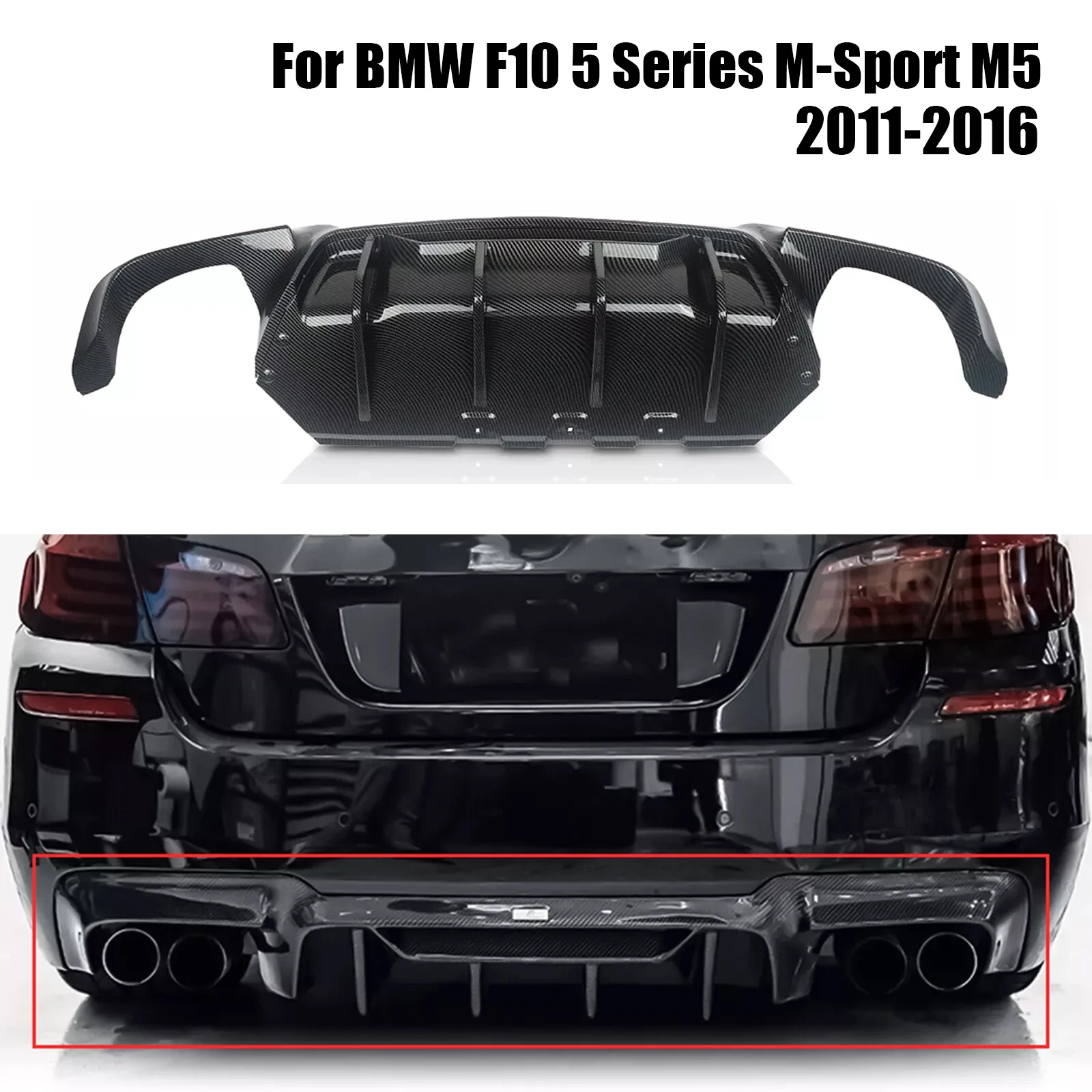 Задний бампер автомобиля диффузор сплиттер спойлер для BMW F10 5 серии M-Sport M5 2011-2016