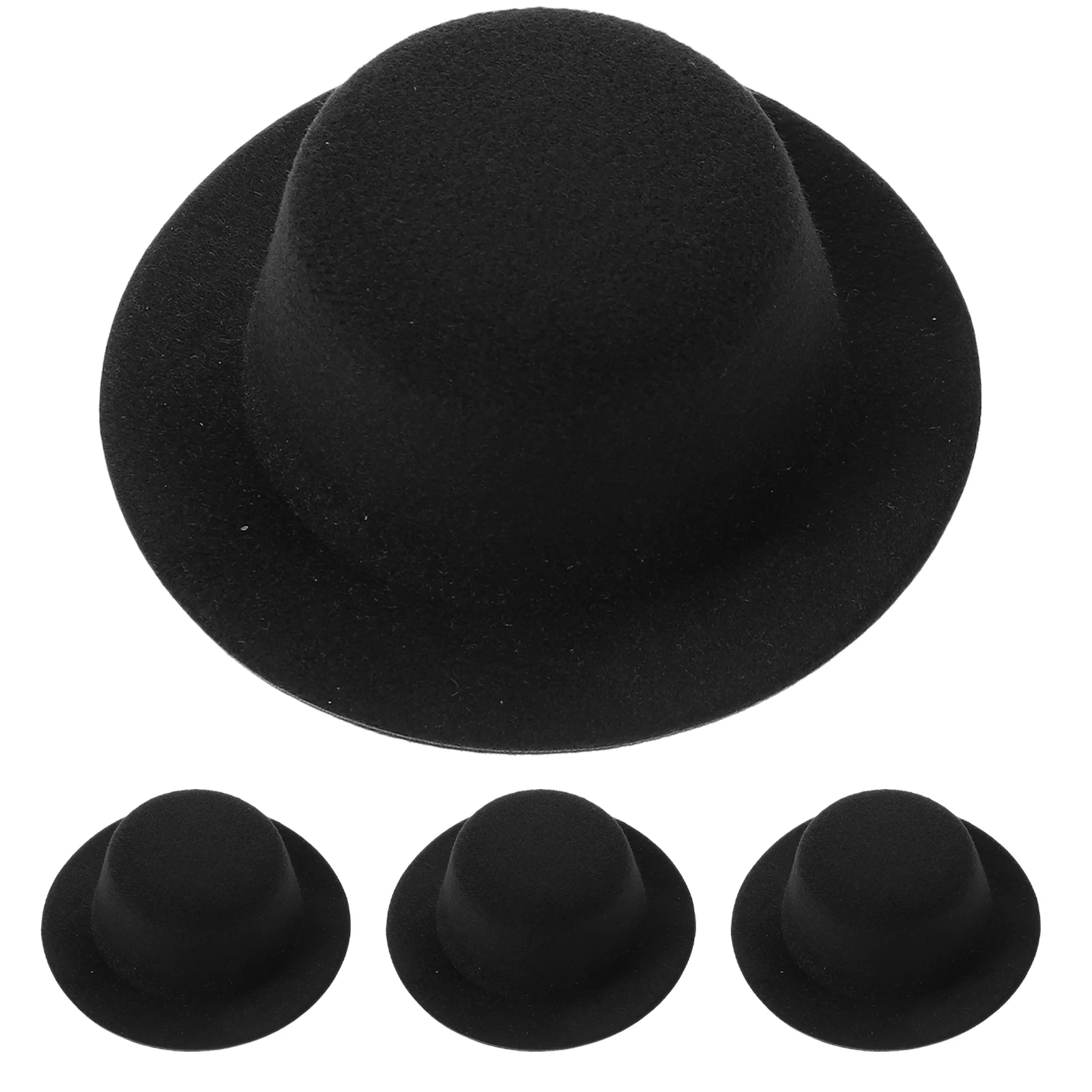 

4pcs Snowman Mini Hats Miniature Hats DIY Crafts Hats Handcraft Small Hats