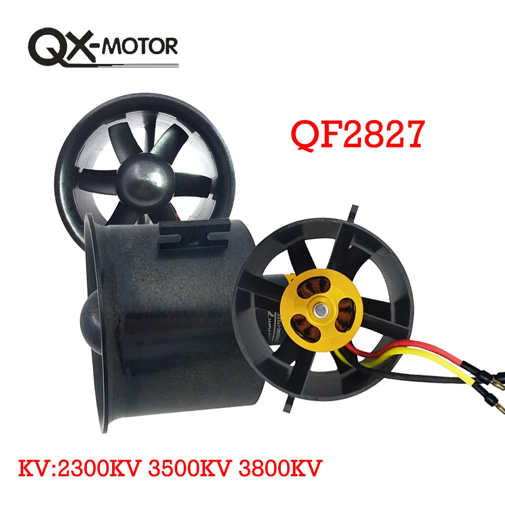 

70mm EDF Ducted Fan 6 Blades with 2827 Brushless Motor use 4S 6S for RC Airplane Drone Model Spare Parts