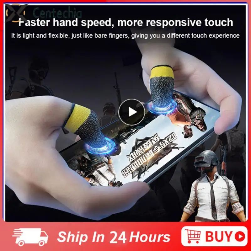 

Touch Screen Finger Cover Made Of Conductive Fibers And Polyester Materials And Sweat Absorbing. Game Fingertip Cover Anti Slip