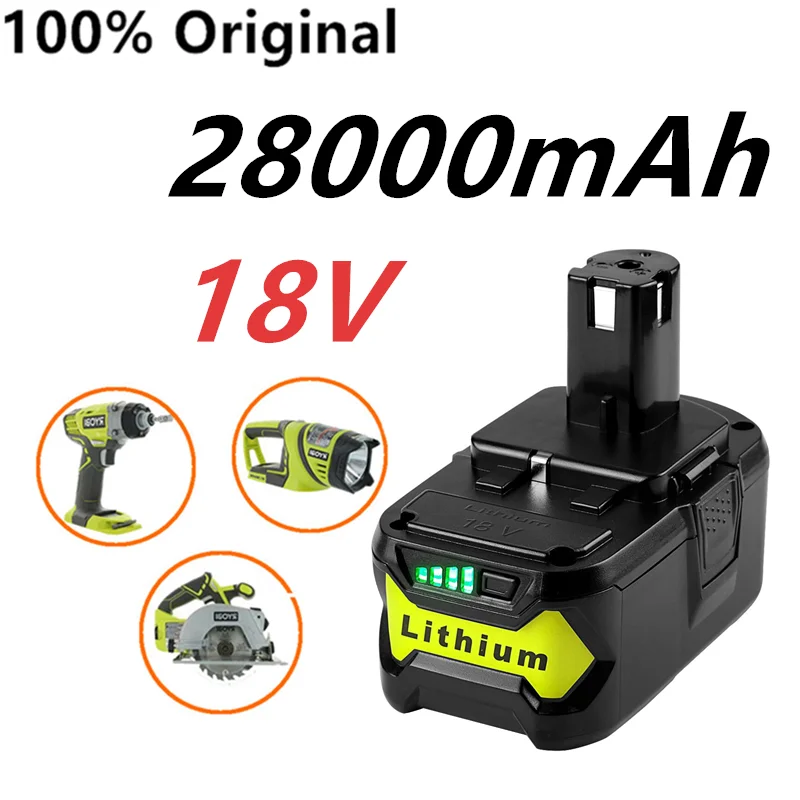 Литий-ионный аккумулятор высокой емкости 18 в 28000 мАч для Ryobi Hot P108 RB18L40