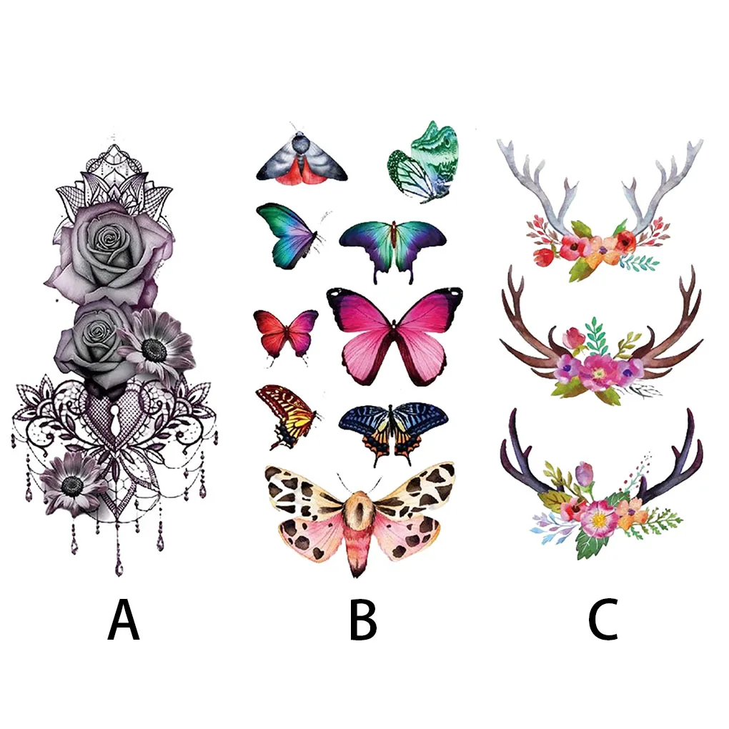 

10 шт., сексуальные наклейки водонепроницаемый кожный милый подарок, несколько узоров, Одноразовые наклейки для рук, наклейки для тела, тип 1