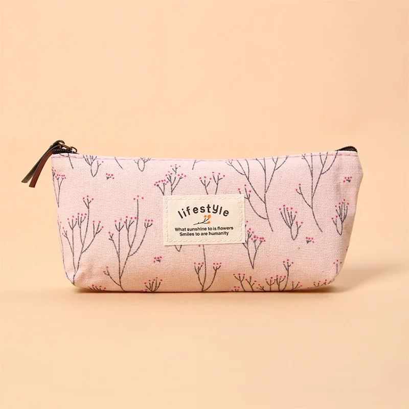 

MOONBIFFY Холщовый пенал с цветочным принтом