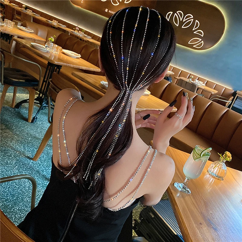 

Женская повязка на голову с кисточкой, длинная цепочка для волос