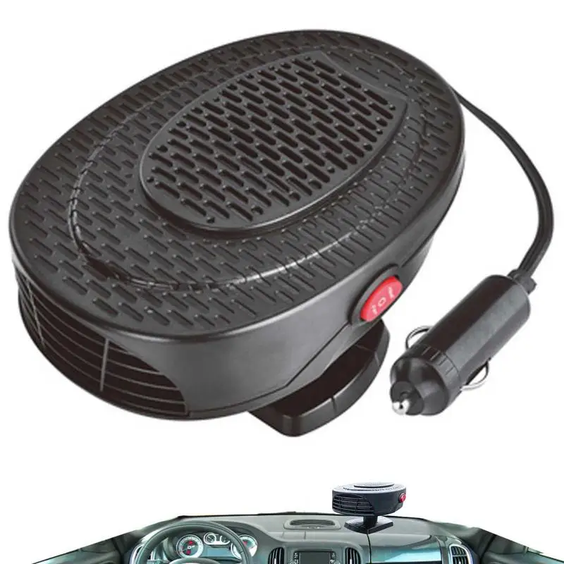 

Portable Heater For Car 12 Volt Heaters Fast Heating Car Defogger 360 Degree Rotary Base Heating Fans Portable Windshield Heater