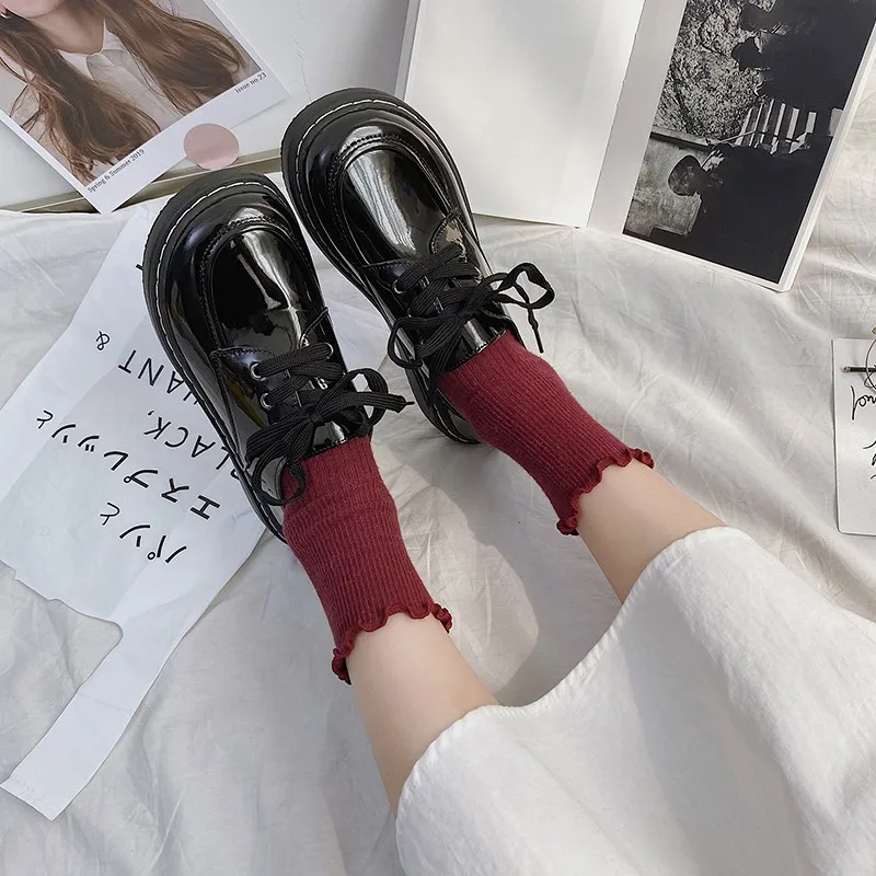 

2023 Autumn Hot Sale Shoes for Women Lace-up Women's Flats Platform Casual Outdoor Shoes Ladies Solid Round Toe Women's Flats