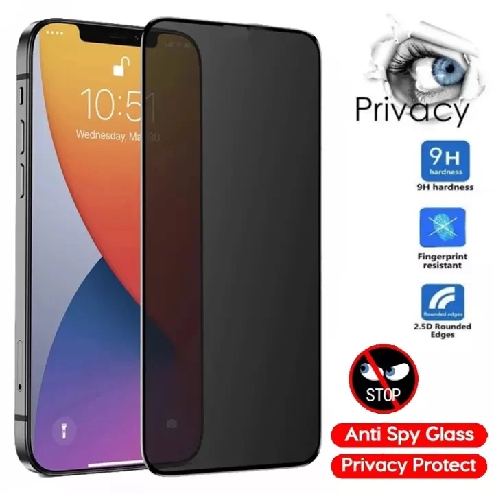 

For iPhone 6 6S 7 8 Plus SE 2020 X XS XR XS 11 12 13 Mini Pro Max Full Coverage Screen Protect Anti Peek Private Tempered Film