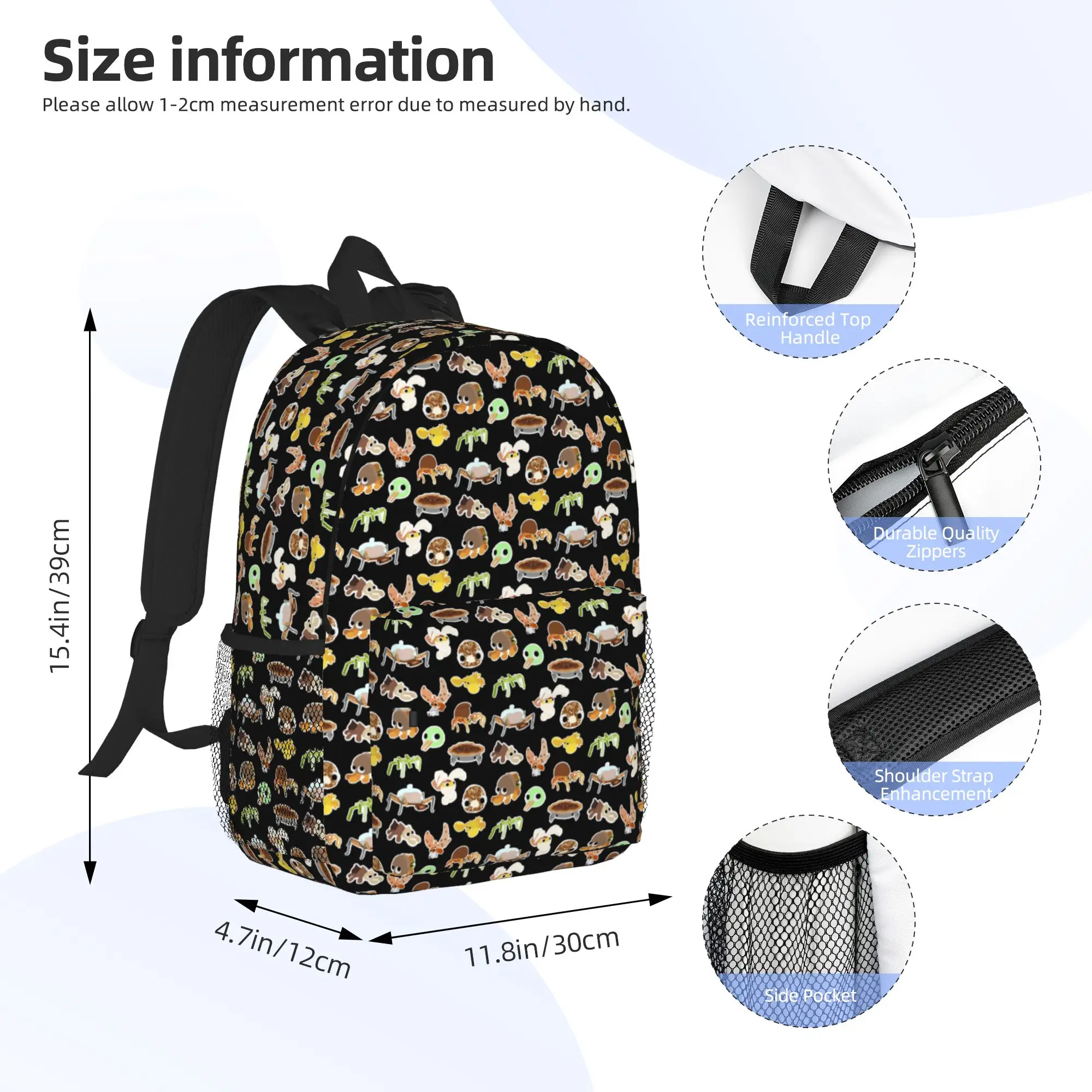 Фото Рюкзак The Isle of BIGsnax Bugsnax, хит продаж, вместительный, для мальчиков и девочек, школьный ранец, сумка через плечо для мужчин и женщин №2