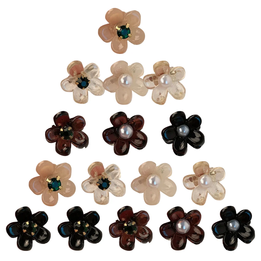 

16pcs Hair Claw Clips Flowers Hair Jaw Clips Kids Small Hair Clips Accessories