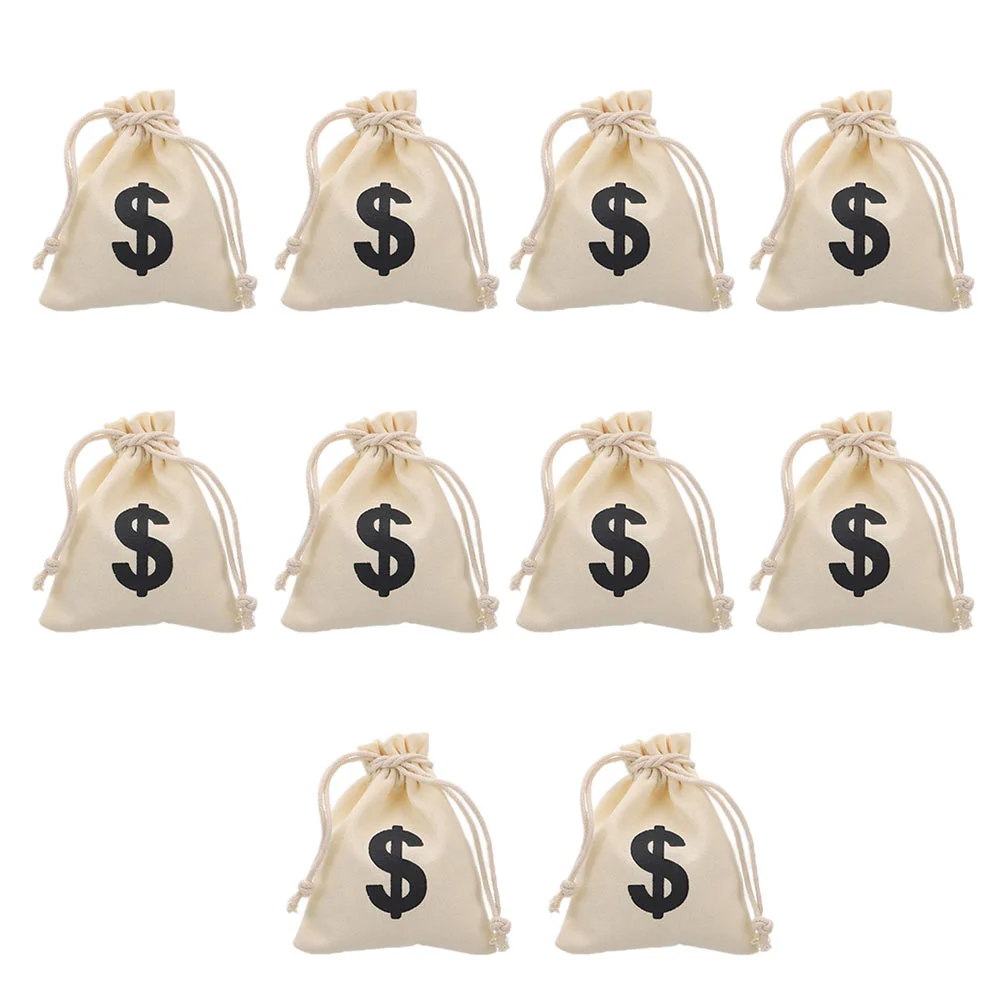 

Bags Bag Drawstring Dollar Money Sign Gift Canvas Jewelry Pouch Favor Storage Bank Drawstrings Pouches Reusable Closure Snack