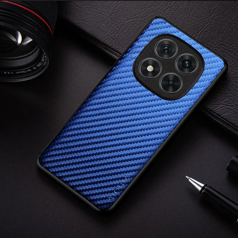 Противоударный тонкий чехол из углеродного волокна для Xiaomi Redmi Note 14 Pro Plus 4G 5G