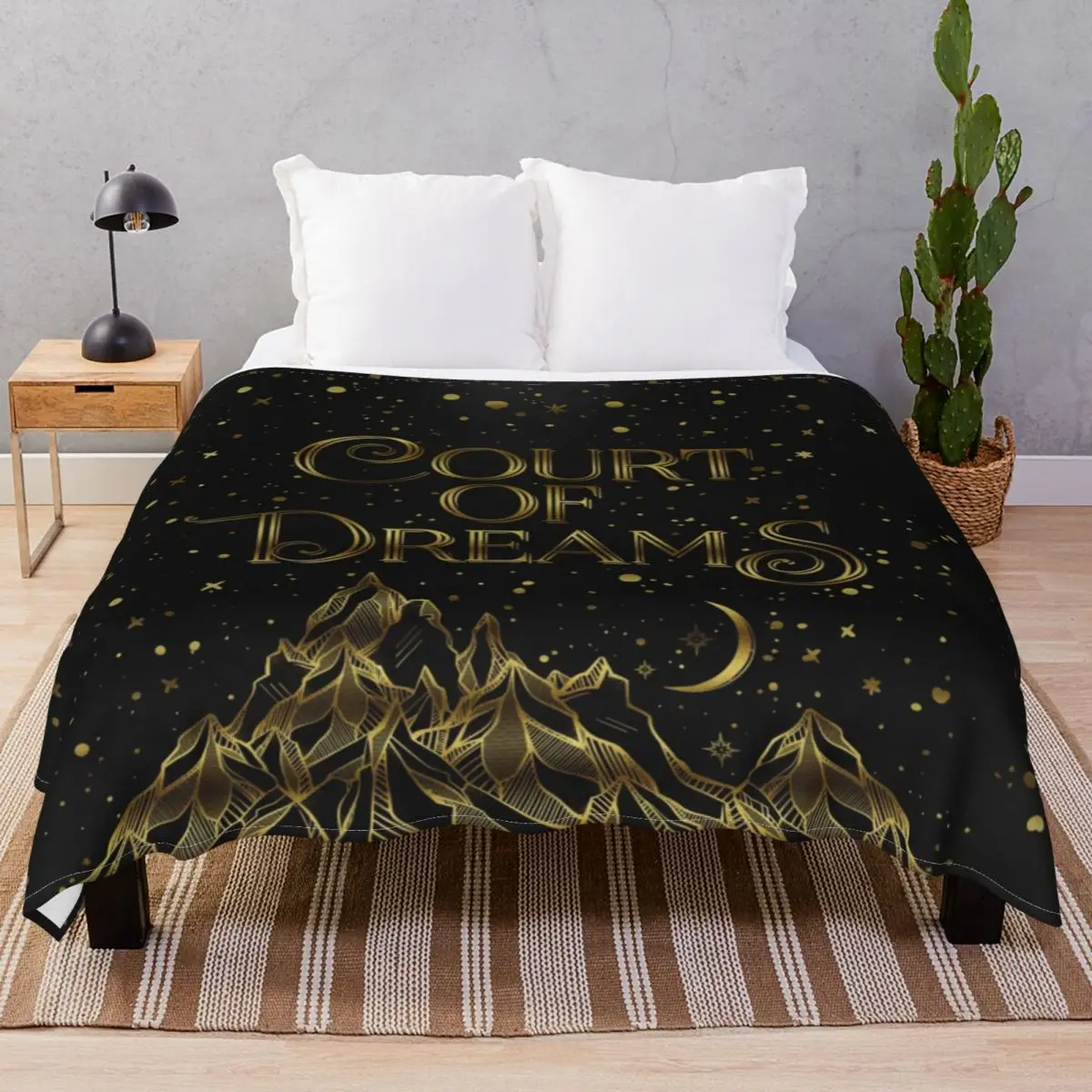 Court Of Dreams ACOMAF Blankets Fleece Plush Decoration Warm Unisex Throw Blanket for Bedding Home Couch Travel Cinema