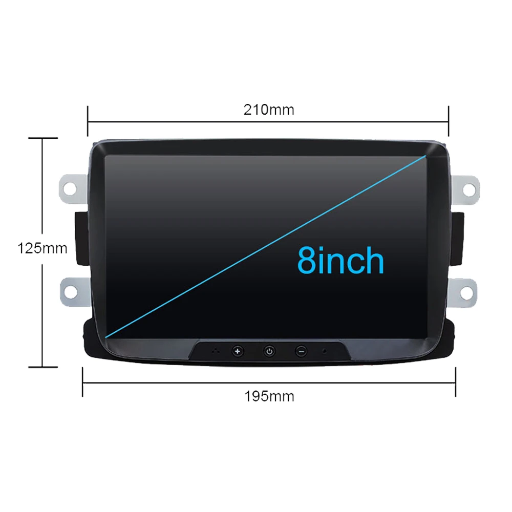 2 Din Android Car Radio For Dacia Sandero Duster Renault Captur Lada Xray Logan Navigation GPS Wifi Auto Multimedia Player |