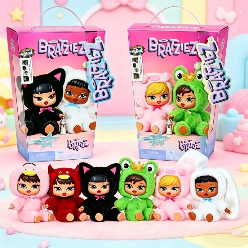 Фото Оригинальная серия MGA Bratz Bratziez Iconz: Модная плюшевая кукла в закрытой коробке, милый портативный кулон, декор для дома, подарочная коробка-сюрприз №5