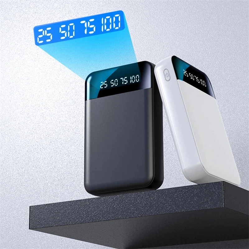 power bank 30000mah mini charger led light lcd digital display portable external battery suitable for iphone samsung free global shipping