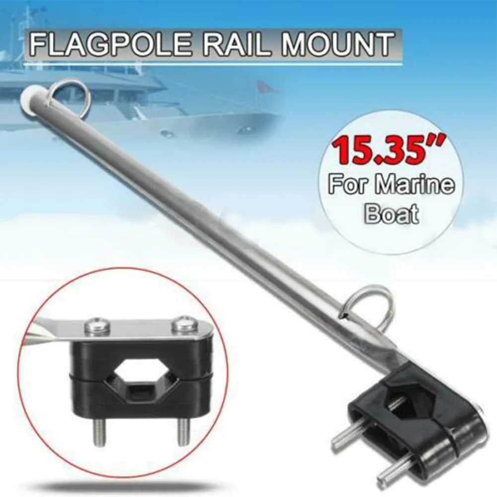 Flag Pole Stainless Steel Corrosion Resistance Flagpole For Marine Yachts Rail Mount Boat Pulpit Staff Boat Yacht Flag Pole