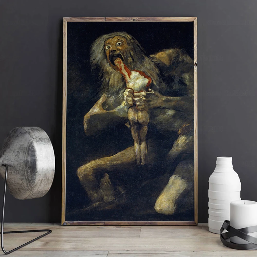 Плакаты Saturn Devouring His Son 1823 Картина на холсте настенные картины для украшения | Дом и
