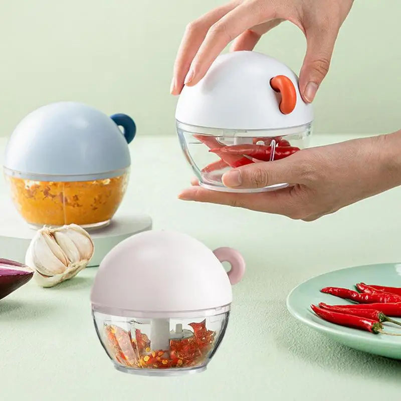

Manual Garlic Chopper Hand Pulling Food Vegetable Chopper Stainless Steel Cutter With Ring Vegetable Chopper Onion Cutter