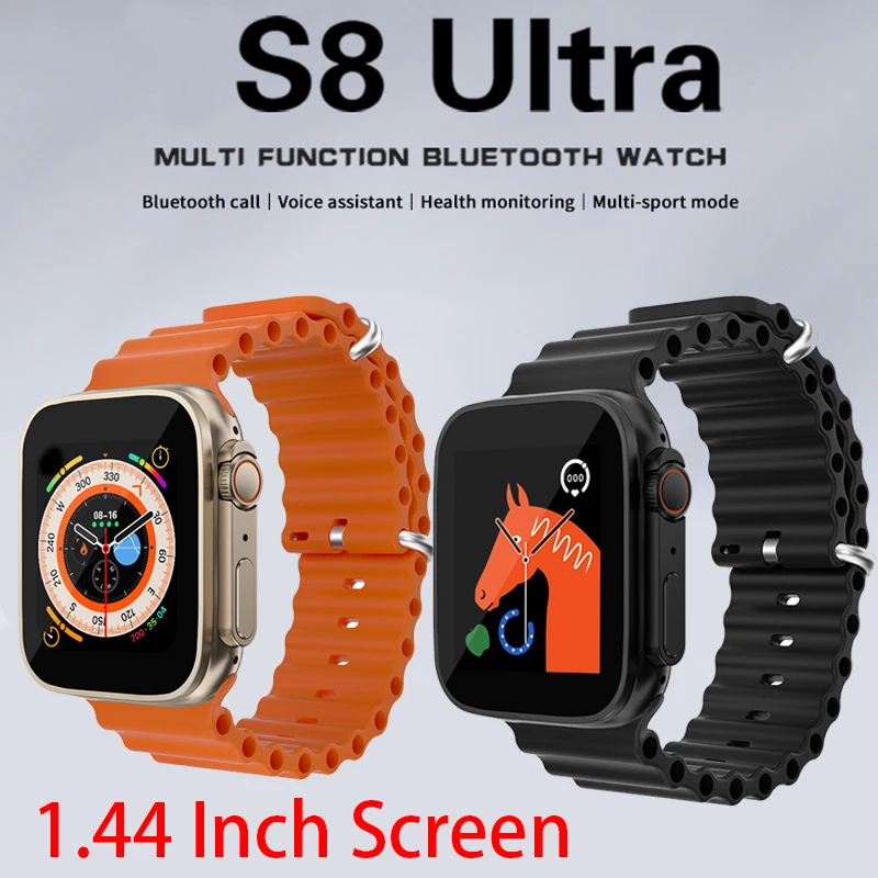 

Умные часы серии 8, Смарт-часы S8 Ultra 1,44 дюйма для мужчин и женщин, спортивные Смарт-часы для фитнеса с поддержкой Bluetooth и звонков для Apple Android Phone PK X8 TS8 T500