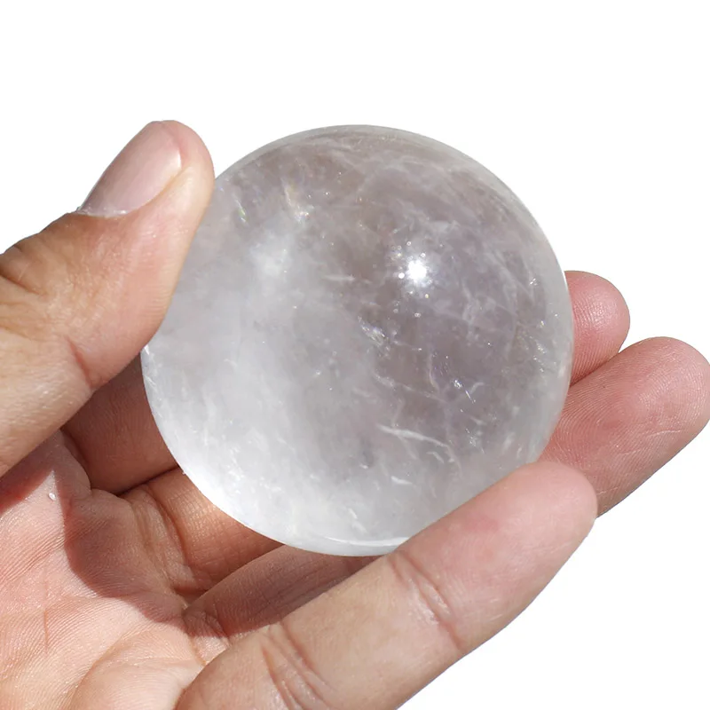 

1 Kg Natural White Clear Calcite Crystal Spheres